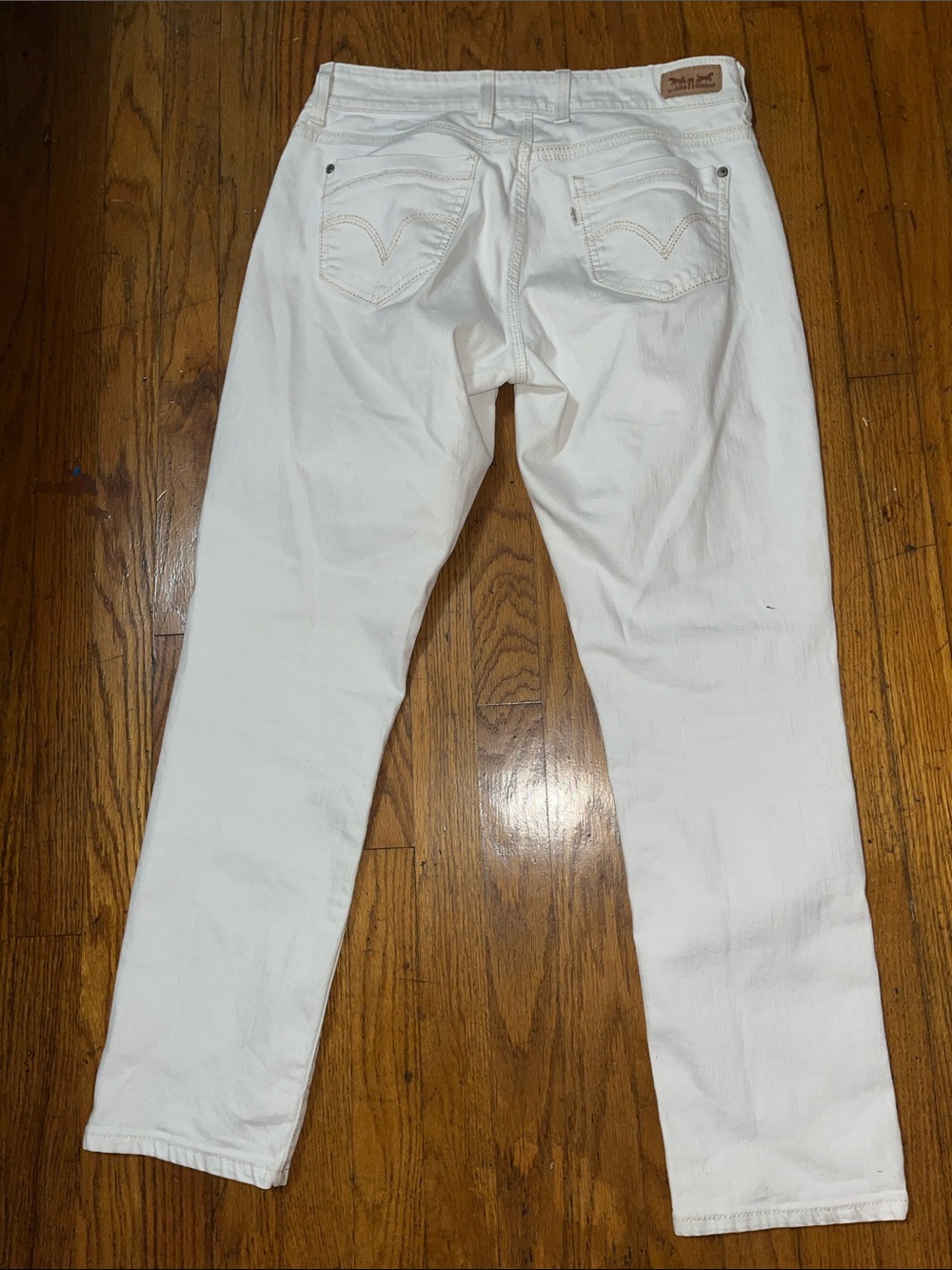 Levi’s 529 Curvy Skinny Leg White Denim Jeans Size 31 - Picture 7 of 10